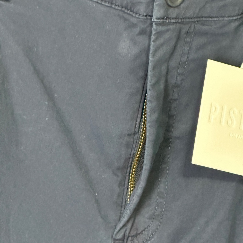 Pistola Estelle Mid Rise Washed Navy Cropped Pleated Trouser Women’s 29 NEW - Picture 6 of 10